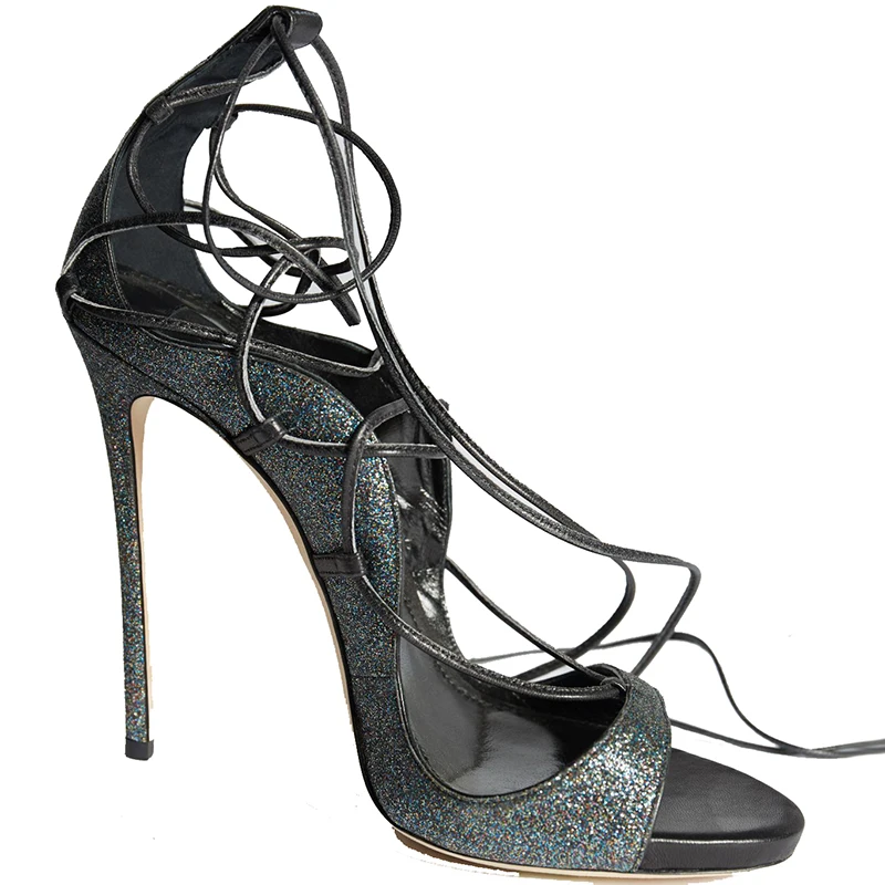 Женские летние туфли на каблуке; Цвет Серебристый; вечерние модельные туфли на каблуке; цвет золотистый; женские пикантные черные босоножки на высоком каблуке с ремешками; большие размеры