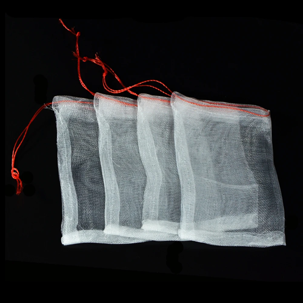 Полезная 100 шт./компл. Сетчатые Сумки на шнурке против насекомых садовых растений фруктовая защита шнурок Сетчатая Сумка анти птичья сетка