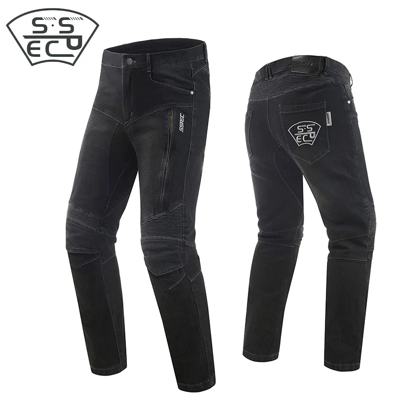

SSPEC Motorcycle Jeans Mens motocicleta pantalones knee & hip protector moto pantalones Racing pant Breathable motorcycle pant