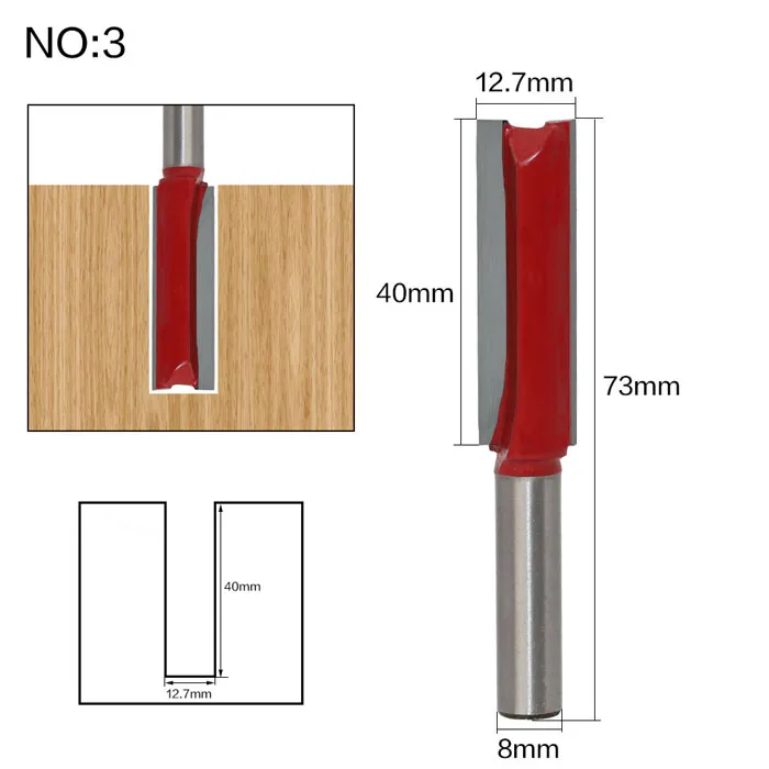Высокое качество 1 шт. 8 мм хвостовик длинный триммер Нижняя очистка промывочный фрезерный станок с ЧПУ деревообрабатывающий инструмент резьба по дереву роутер подшипника бит - Длина режущей кромки: NO 3