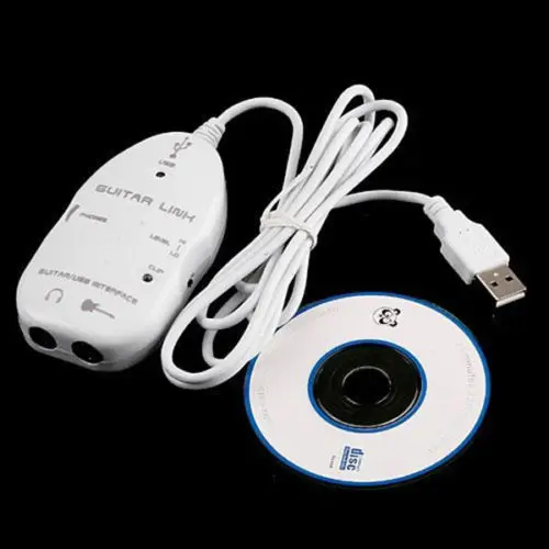 Новая гитара К USB интерфейсу кабель PC/MAC Запись с CD драйверами черный или белый|guitar