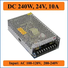 240W 24V 10A Switching Power Supply AC 100 240V to DC 24V Triple output for LED