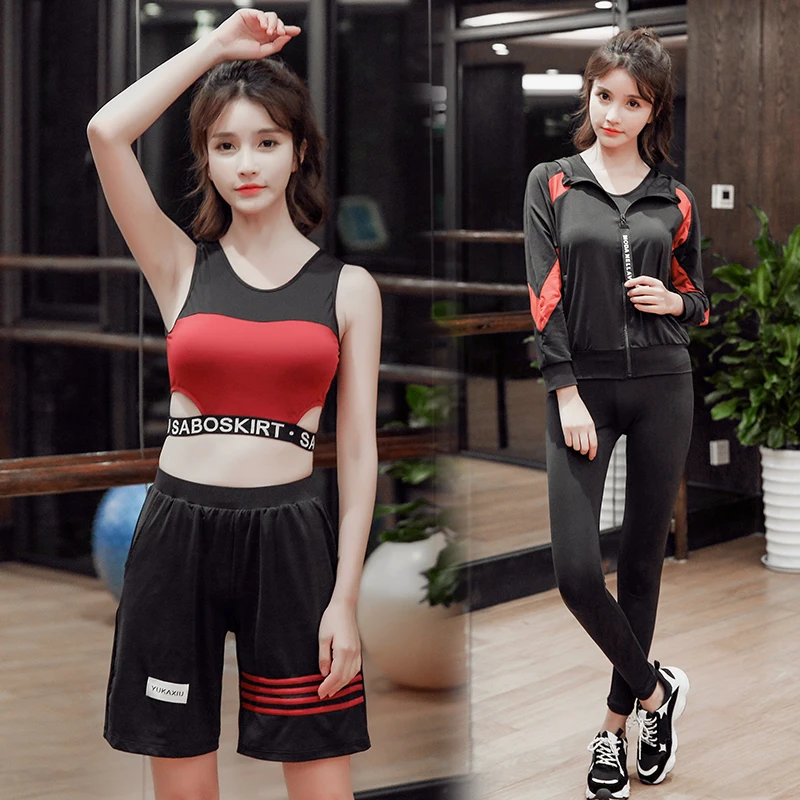 

Sportswear For Fitness Yoga Set Women Patchwork Yoga Clothes Set Female Running Suit Large Size Ftness Gym Clothing Women