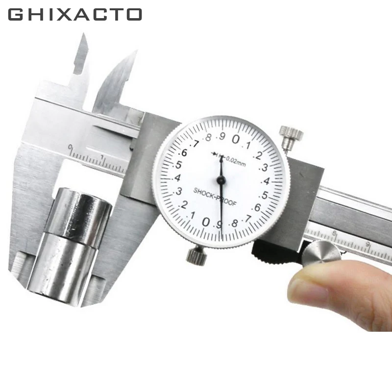 

Shock-proof Dial Caliper Metric Gauge Measuring Tool Dial Caliper 0-150mm/0.02mm Stainless Steel Precision Vernier Caliper tools