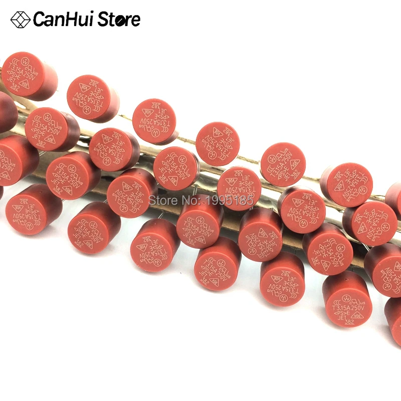 

10/50pcs 382 Slow Blow Cylindrical Fuse 250V T 0.25 0.5 0.63 0.8 1 1.25 1.6 2 2.5 3.15 4 5 6.3 8 10 A Amp For LCD TV Power PCB
