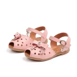 Xinfstreet детская обувь для девочек Размеры 21-30 дышащий с милым бантом детская обувь для принцессы из искусственной кожи мягкие детские