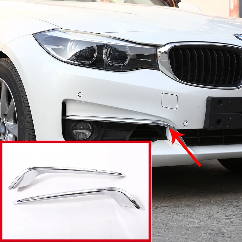 Для BMW 3 4 серии GT f30 f34 2013- автомобильные аксессуары 2 предмета ABS хромированный заднего ряда на заднем украшение-Сетка декоративная рамка серебристого цвета