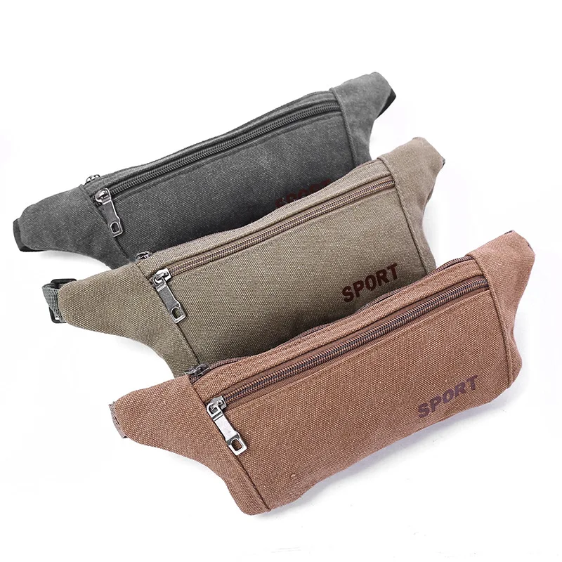 

Super Thin Canvas Washable Waist Bag for Men Male Multi Function Mobile Phone Organizer Adjust Chest Bag Outdoor Sport Elderly
