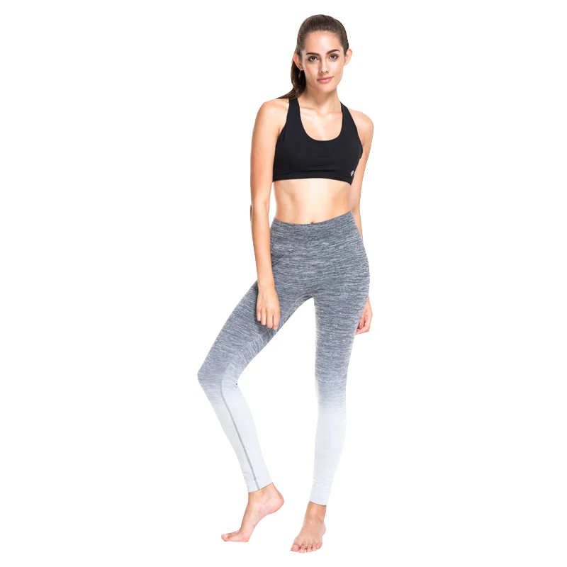 New Fashion Four Color Leggings Women Grident Workout Fitness High Waist And Elastic Quick Drying Trousers|leggings high waist|fitness legging