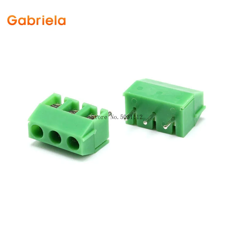 

10PCS HT3.96 3Pin 3.96mm Pitch Straight /Curved Needle Terminal Blocks connector kits Pin Plug 300V/10A