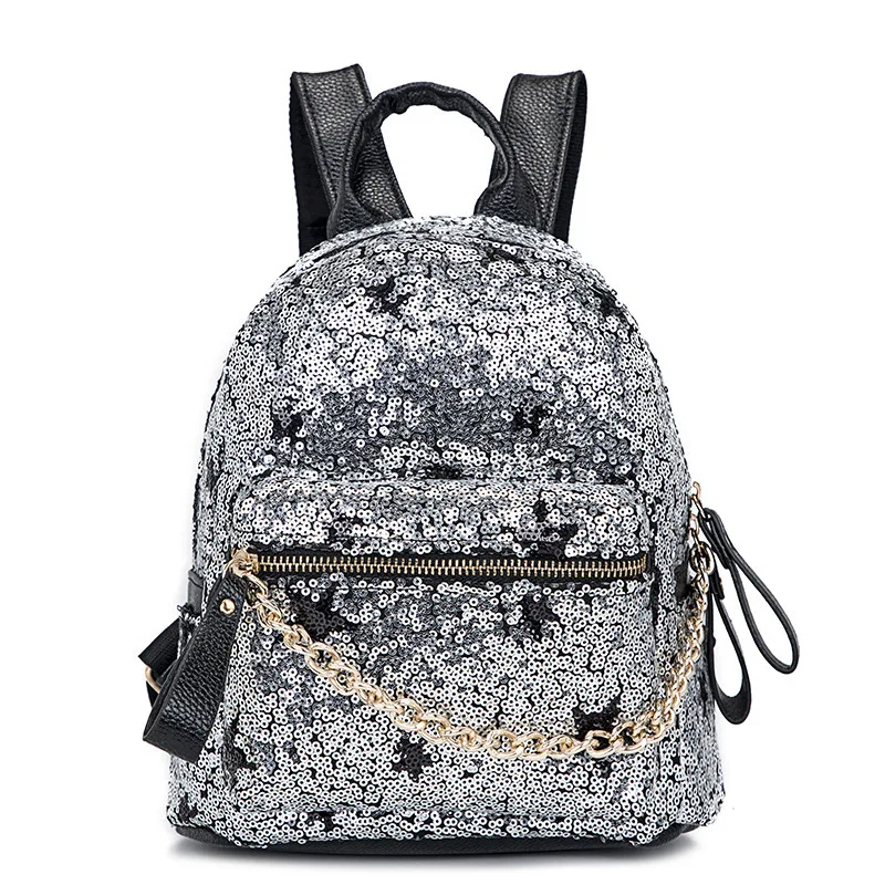 

New Pattern Backpack Mini- PU Both Shoulders Package Woman Korean Fashion Parenting Package Five Stars Leisure Time Small Bag