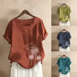 Топы Blusas 2019 летние женские повседневные хлопковые рубашки с принтом женские хлопковые Туники Топы офисные Blusas Chemiser Mujer Большие размеры