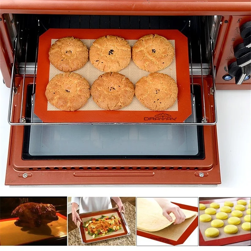 Антипригарный силиконовый коврик для выпечки лист выпечки Кондитерские инструменты коврик для раскатки теста большой размер для торта печенья