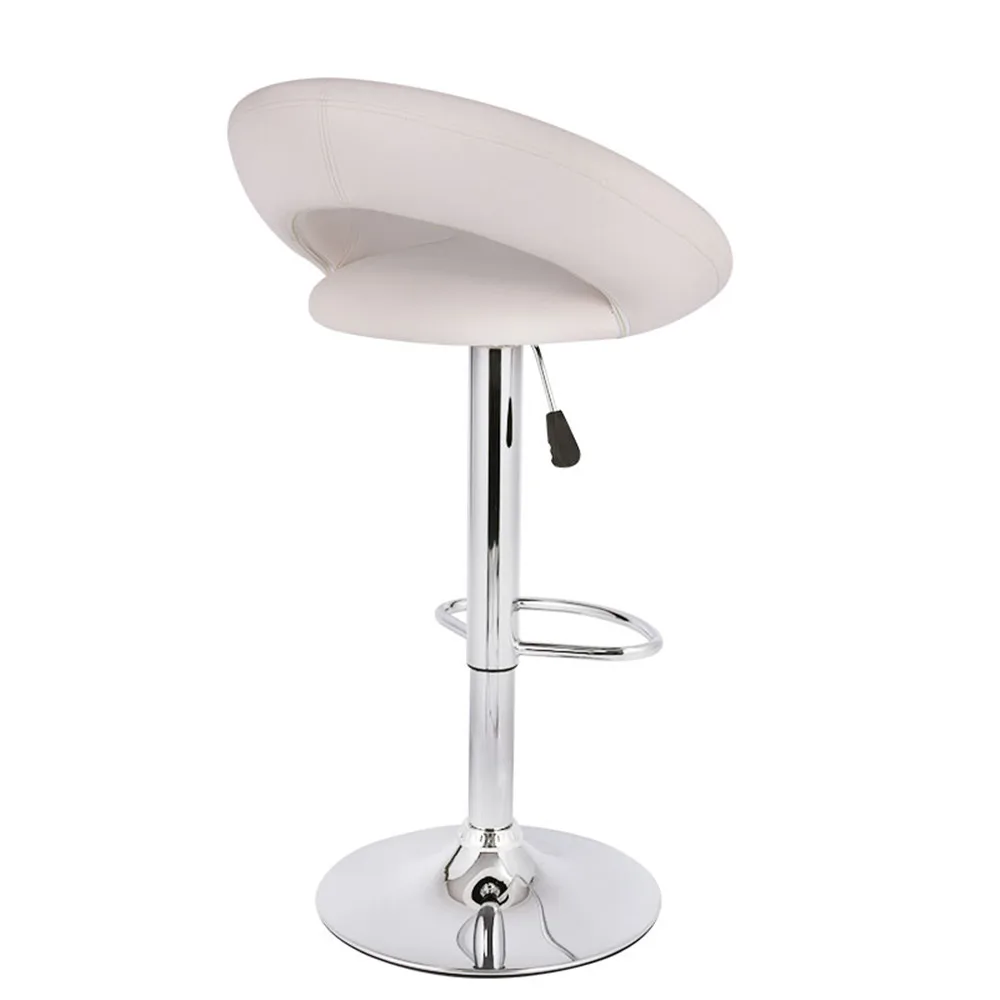 LANGRIA Set of 2 Gas Lift Height Adjustable Swivel Faux Leather Bar Stools Chairs with Crescent Shaped Backrest Bar Chairs06