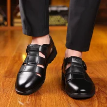 Модные мужские сандалии из натуральной кожи высокого качества римская обувь мужские уличные повседневные кожаные сандалии для мужчин размера плюс 38-48