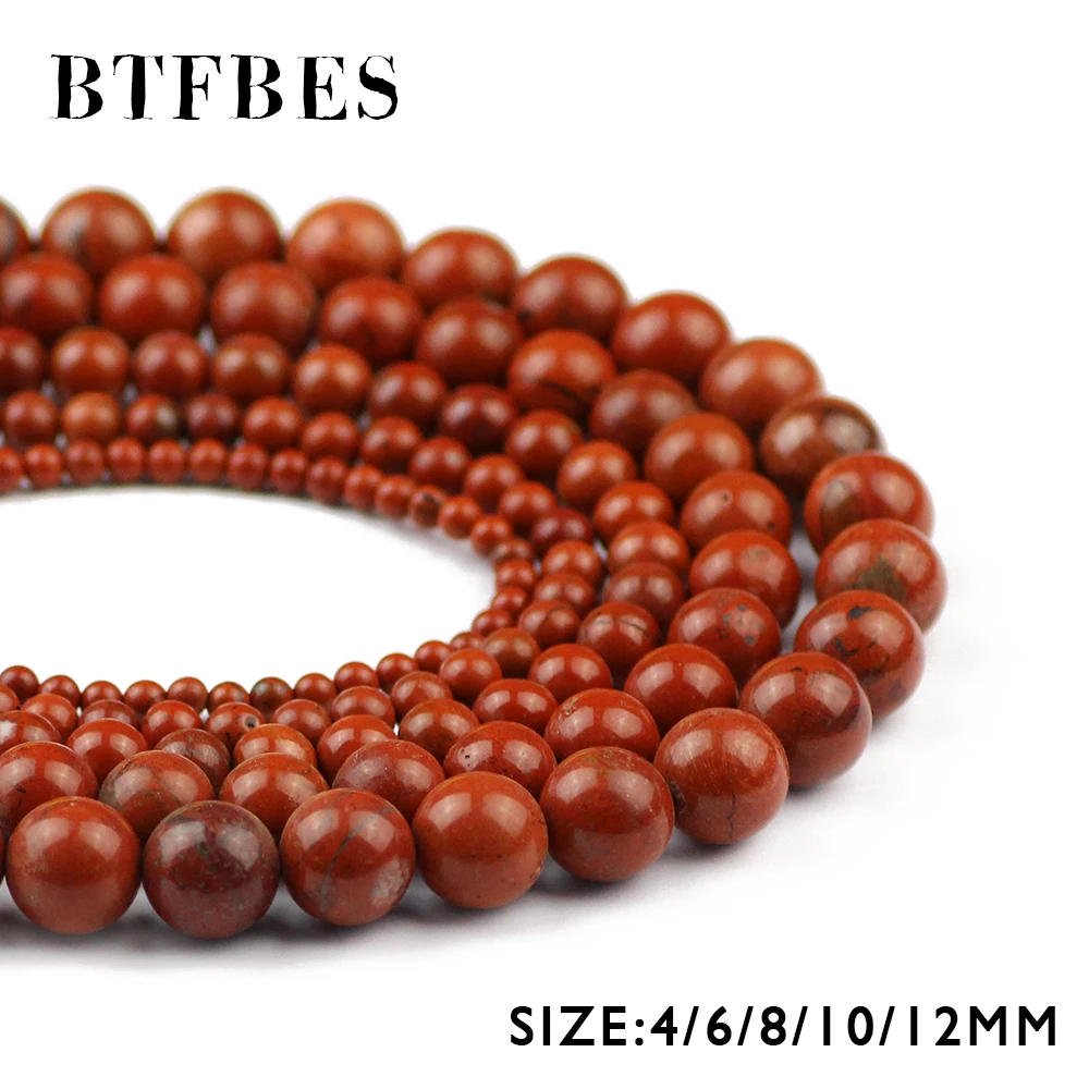 

BTFBES Top Quality Natural Stone Zhanguo Red Carnelian Beads 4/6/8/10/12MM Ore Round Loose Beads For Jewelry Bracelet Making DIY