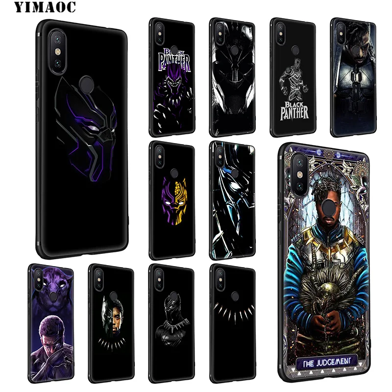 Мягкий силиконовый чехол YIMAOC Black Pather Marvel для Xiaomi Redmi 7A Note 7 6 6A 5 4 4X 4A 5A S2 Plus K20 Pro Lite |