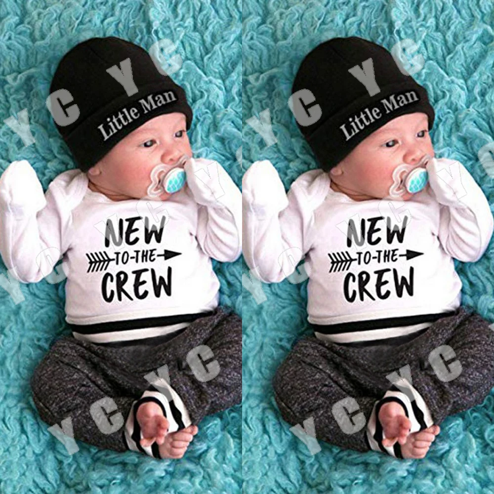 Комплект одежды из 3 предметов для новорожденных и маленьких мальчиков: комбинезон+ штаны, комбинезон для детей 0-18 месяцев