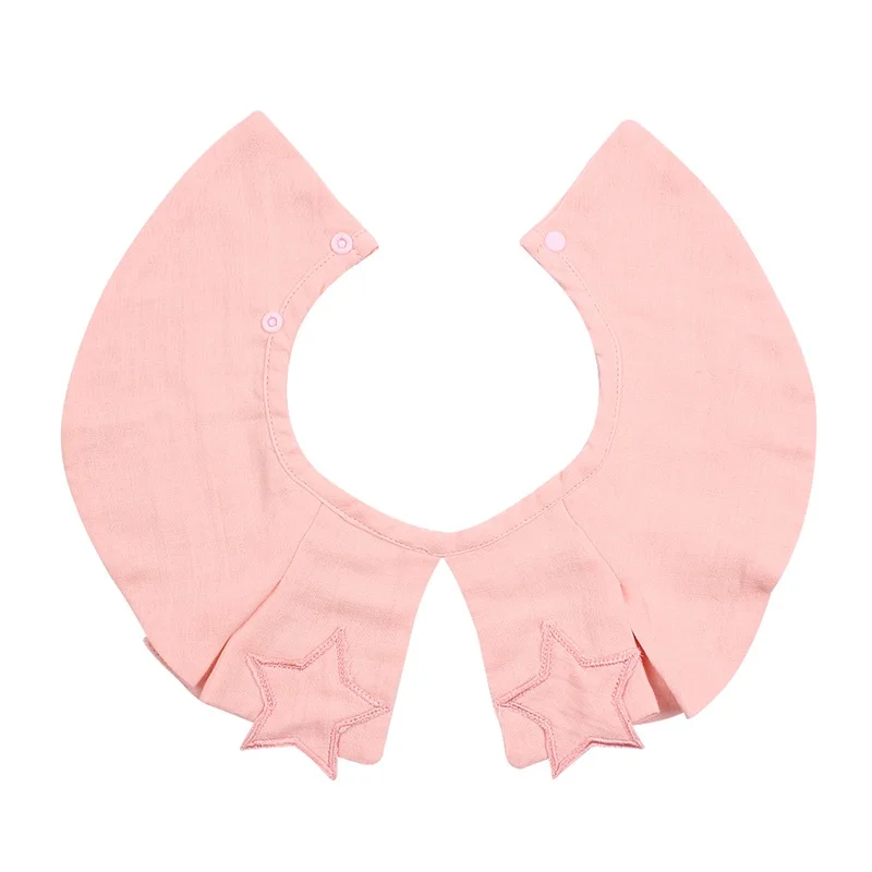 3 PCS Cute Baby Girls Bib Gauze Cotton Baby Bibs For Girl Fashion Decoration Fake Collar Saliva Mouth Towel Baby Girls Clothing  (13)