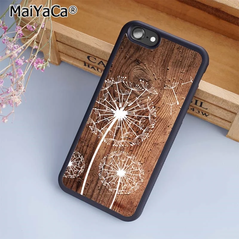 

MaiYaCa Retro Dandelion Wood Phone Case Cover For iPhone 4 5 5s SE 6 6s 7 8 plus 10 X Samsung Galaxy S6 S7 S8 edge note 8