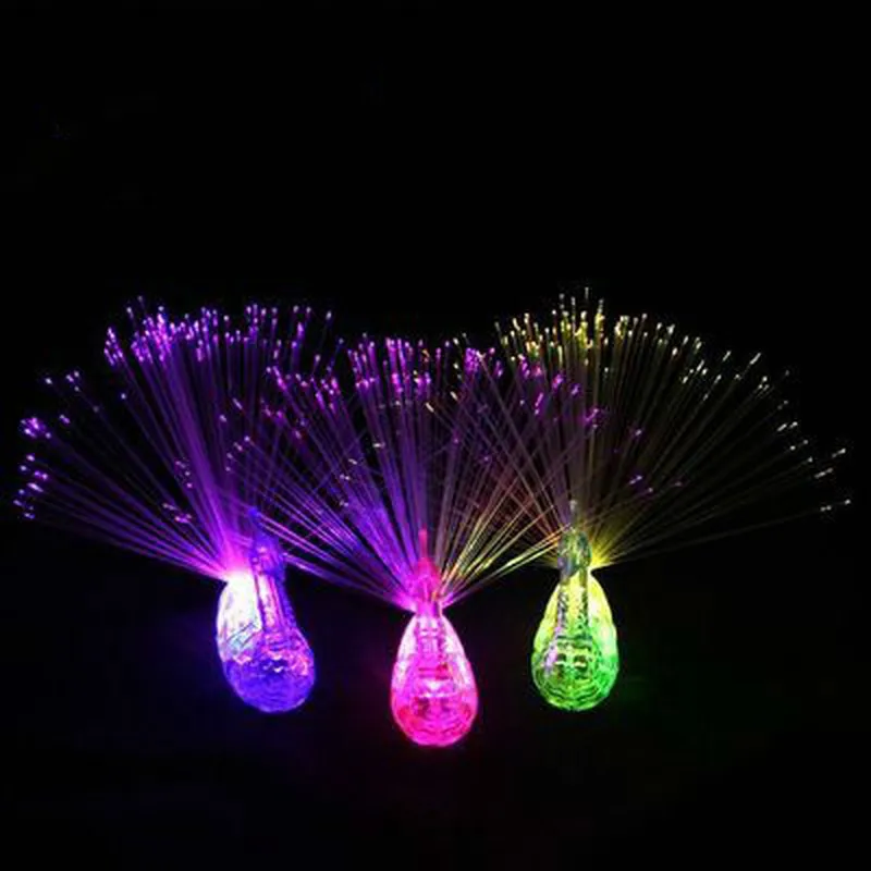 

Hot Sale Children's Light-emitting Toys Colorful Kids Luminous Ring Finger Light Luminous Color Peacock Shape Finger Lamp