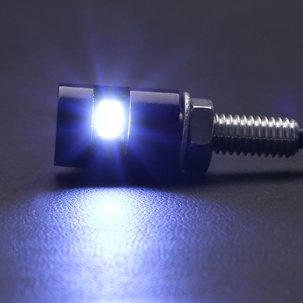 

Universal 2Pcs 12V LED Motorcycle Car Number License Plate Bolt Screw Light Lamp For Car & Motorcycle