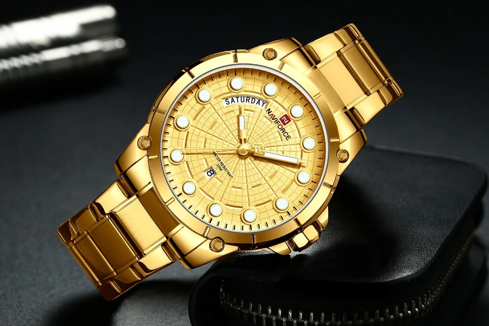 NAVIFORCE Watch Men Luxury Top Brand Stainless Steel Men's Wrist Watches Sport Watches for Man Quartz Wrist Watch Men Waterproof (14)