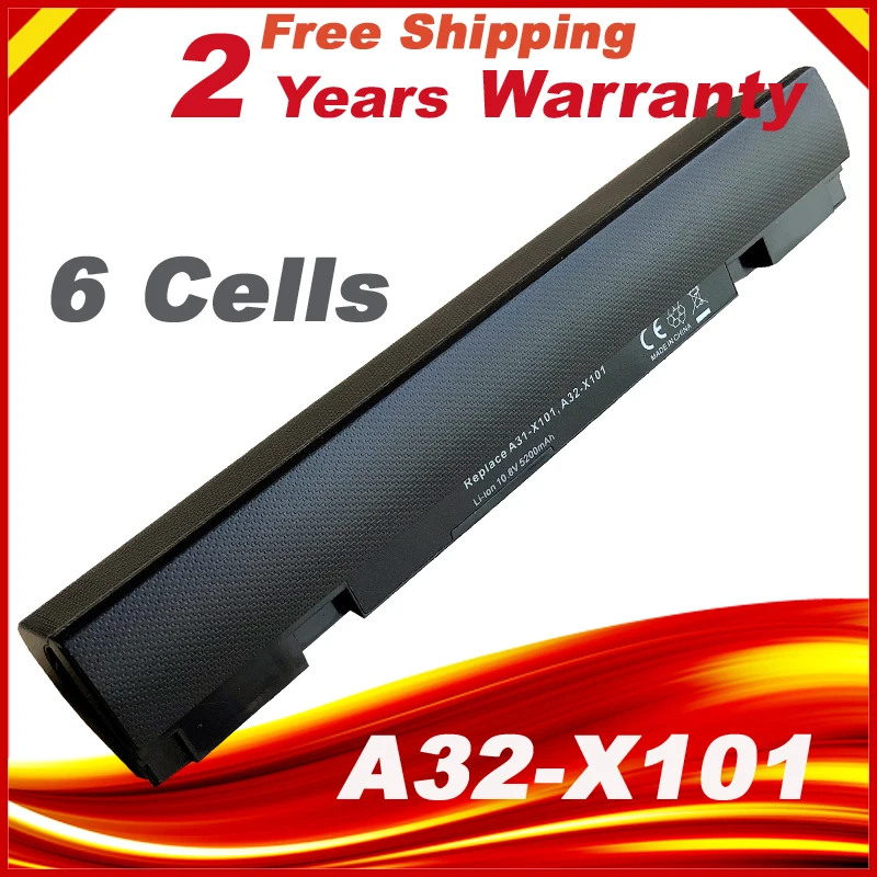Pаспродажа 5200 мАч 6 ячеек Аккумулятор для ноутбука Asus Eee PC X101CH X101 X101C X101H заменить A31 X101 A32 X101