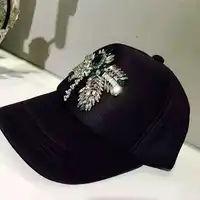 2018 ใหม่มาถึงแฟชั่น visor หมวกเบสบอล rhinestone ผ้าฝ้ายตาข่ายหมวก visor หมวกหรูหราแสดง wild รุ่น 466