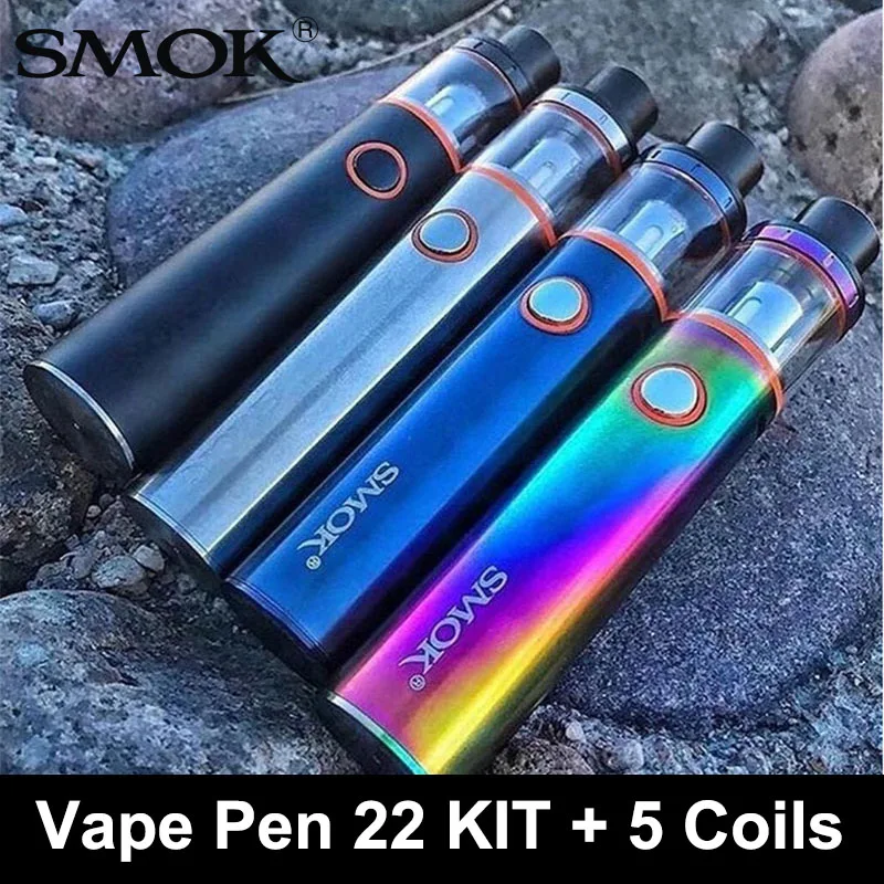 

100% Original SMOK Vape Pen 22 Kit 1650mah E cigarette with Vape Pen 0.3ohm Coil Resistance VS Stick V8 Ijust Starter Vaporizer
