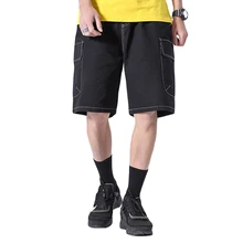 ZIOLOMA мужские эластичные талии легкие мульти карманные повседневные карго шорты