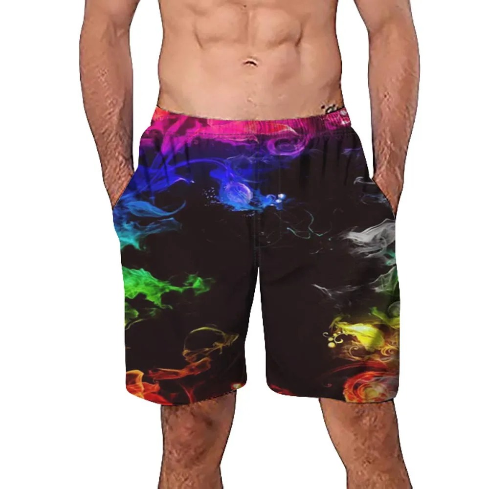 2019 Новый Для мужчин Совета Шорты пляжные брендовые шорты Повседневное 3D Граффити Печатные работы Повседневное Для мужчин короткие брюки