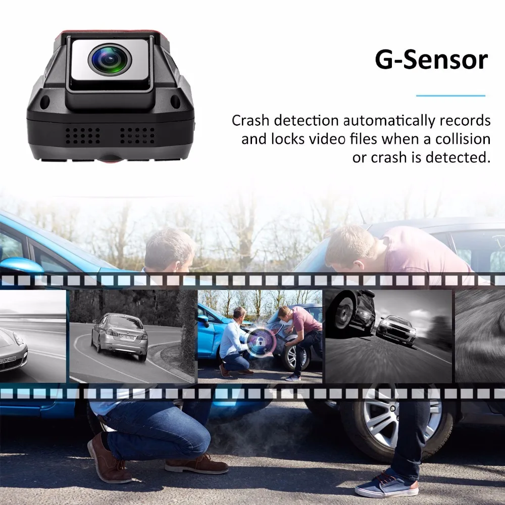 Авто 2 45 &quotDash Cam HD Двойной объектив видео Регистраторы Wi Fi Скрытая Dash