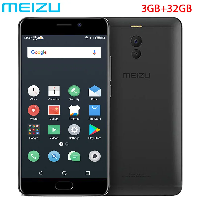 Meizu M6 Примечание 3 Гб оперативной памяти, 32 Гб встроенной памяти, сотовый телефон 4 аппарат не привязан к оператору сотовой связи Snapdragon 625 Octa Core 5," FHD 1920X1080 P Wi-Fi глобальное Встроенная память
