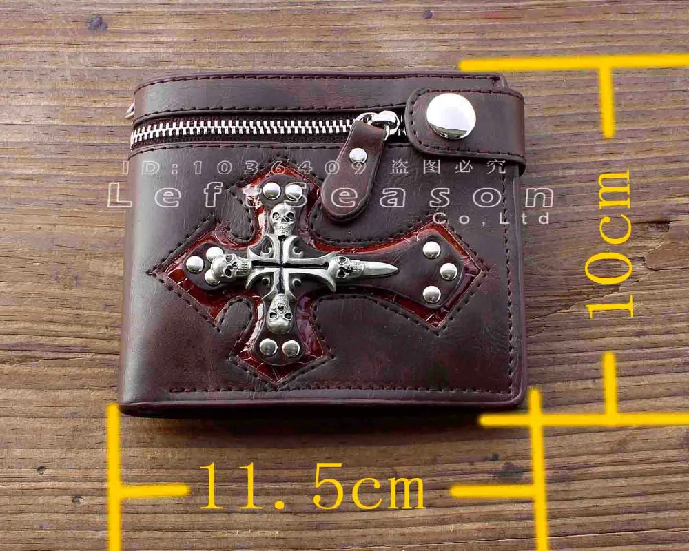 Готический Череп Крест винтажный держатель для карт кошелек для мужчин подарок для мальчика