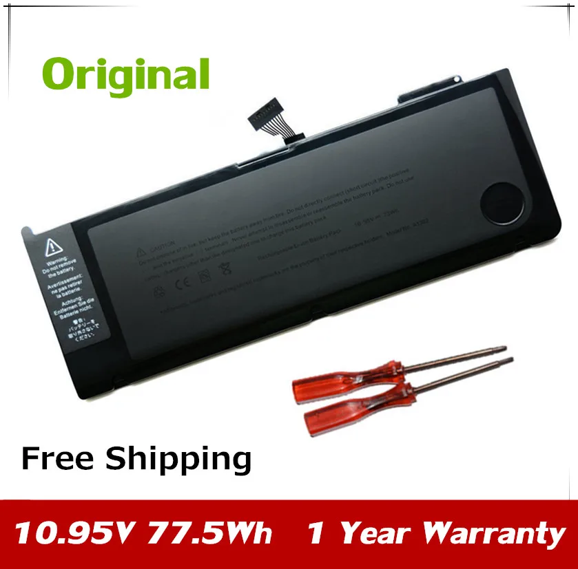 

7XINbox 10.95V 77.5Wh A1382 A1286 Laptop BATTERY For Apple MacBook Pro Unibody 15" MC723LL/A MC721LL 020-7134-01 661-5844