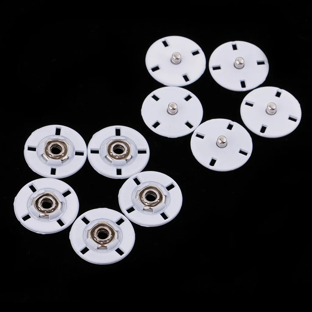 5 Sets Metal Buttons, Snap Fastener, Press Stud Popper Sew On Press Buttons 21mm for Sewing
