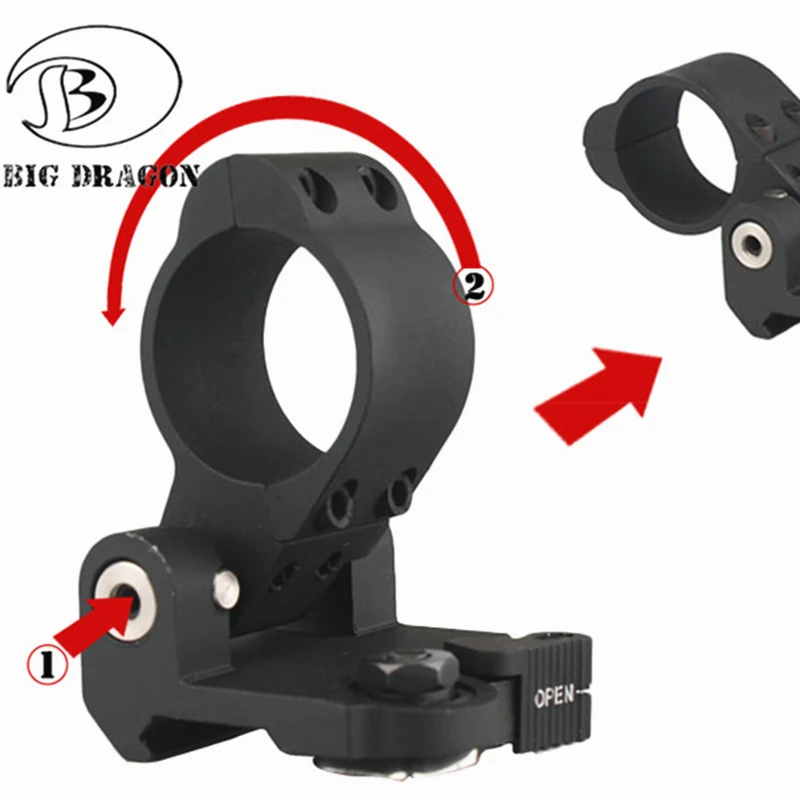 Emersongear Tactical 30mm QD Pivot Magnifier Scope Flip to Side Mount w/ Speed Lever Lock | Спорт и развлечения