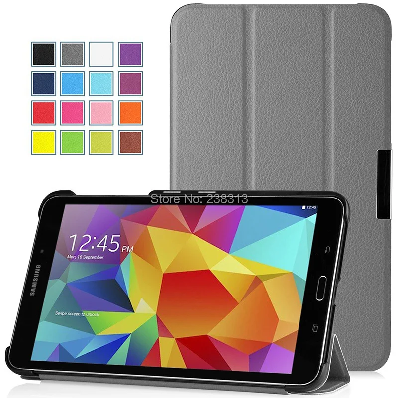 

Lightweight Auto Sleep/ Wake Ultra Slim MagSmart Stand Leather Tablet Cover Case for Samsung Galaxy Tab 4 7.0 T230 T231 T235