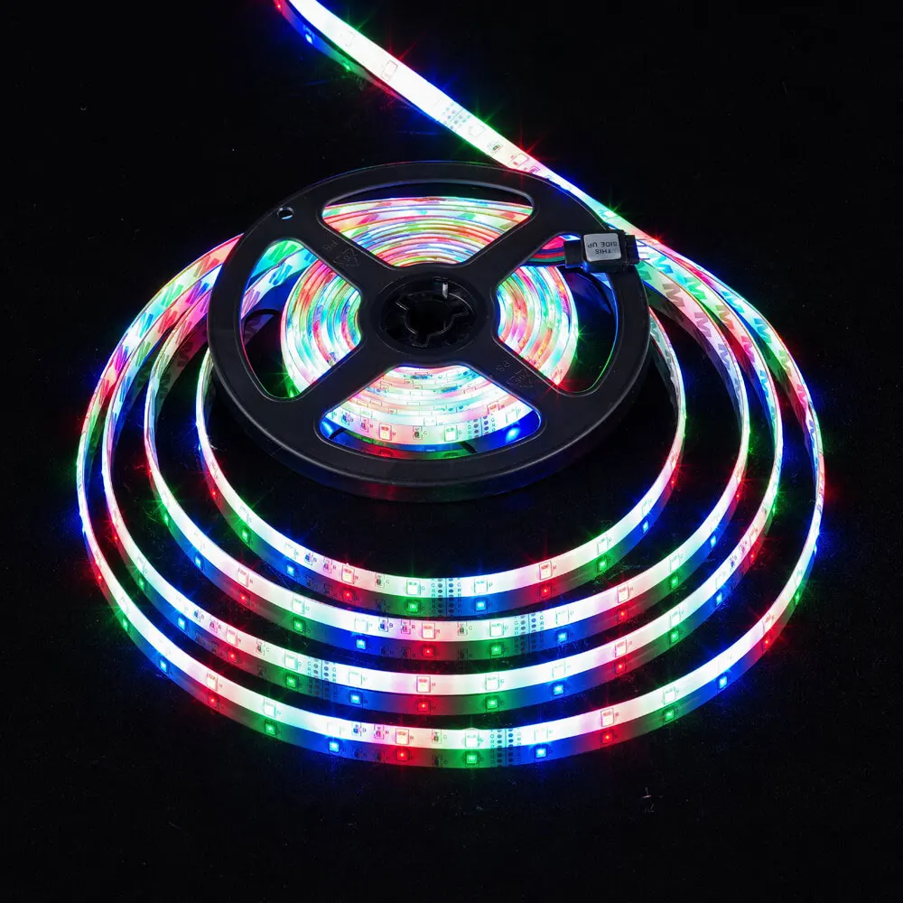 DKG Светодиодная лента 5 м RGB 5050 2835 SMD Водонепроницаемая IP20 IP65 60 светодиодов/м 12 В