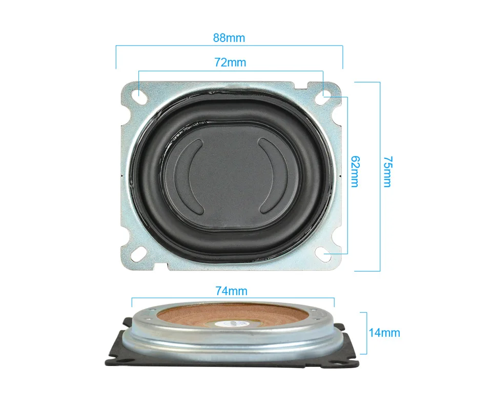AIYIMA 2 шт. активный динамик пассивный радиатор диафрагма для динамика 88X75 мм аудио сабвуфер динамик s Запчасти Аксессуары