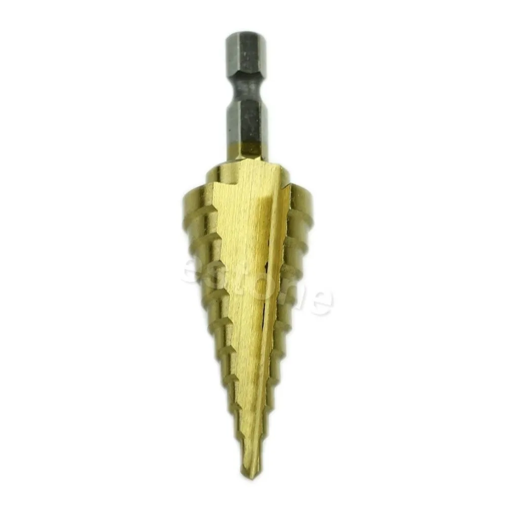

Hex Titanium Step Cone Drill Bit Hole Cutter 4-22mm HSS 4241 For Sheet MetalFreeshipping