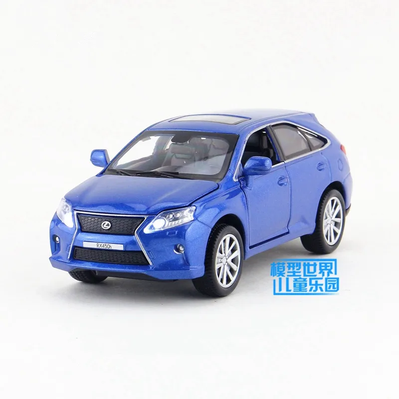 /Diecast игрушки модель/1:32 Весы/Lexus RX450H внедорожник спортивного автомобиля/тянуть назад/звук и свет/образования Коллекция/подарок/малыш - Цвет: Синий