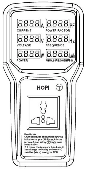 HOPI hp-9800 цифровой измеритель мощности/тестер