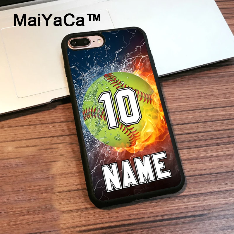 MaiYaCa Personalized Number and Name Softball Soft Phone
