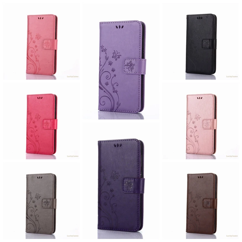 

Fashion Art Butterfly Flip Leather Case Wallet Book Style Flower Phone Bags Cover for Huawei Y3 2017 Y5 2017 Y6 2017 honor 7C