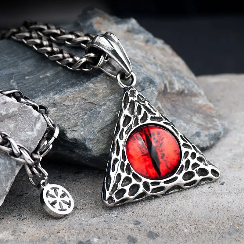 

The Eye of Sauron necklace for men stainless steel devil eyes pendant