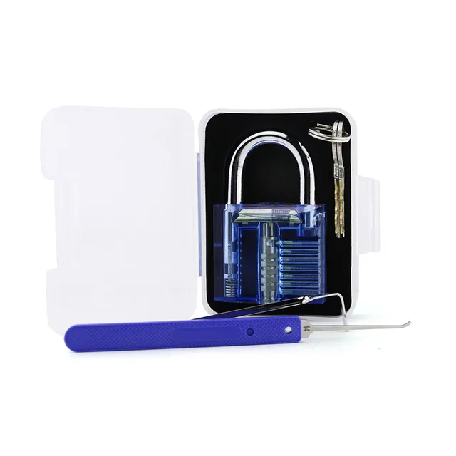 Free Shipping Transparent Pick  Practice  Lock  with Broken Key Removing Tools for Locksmith