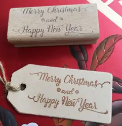 Ручной работы carimbos записки с Рождеством Христовым 8*3.5 см деревянные штампы для скрапбукинга carimbo timbri рождественские марки