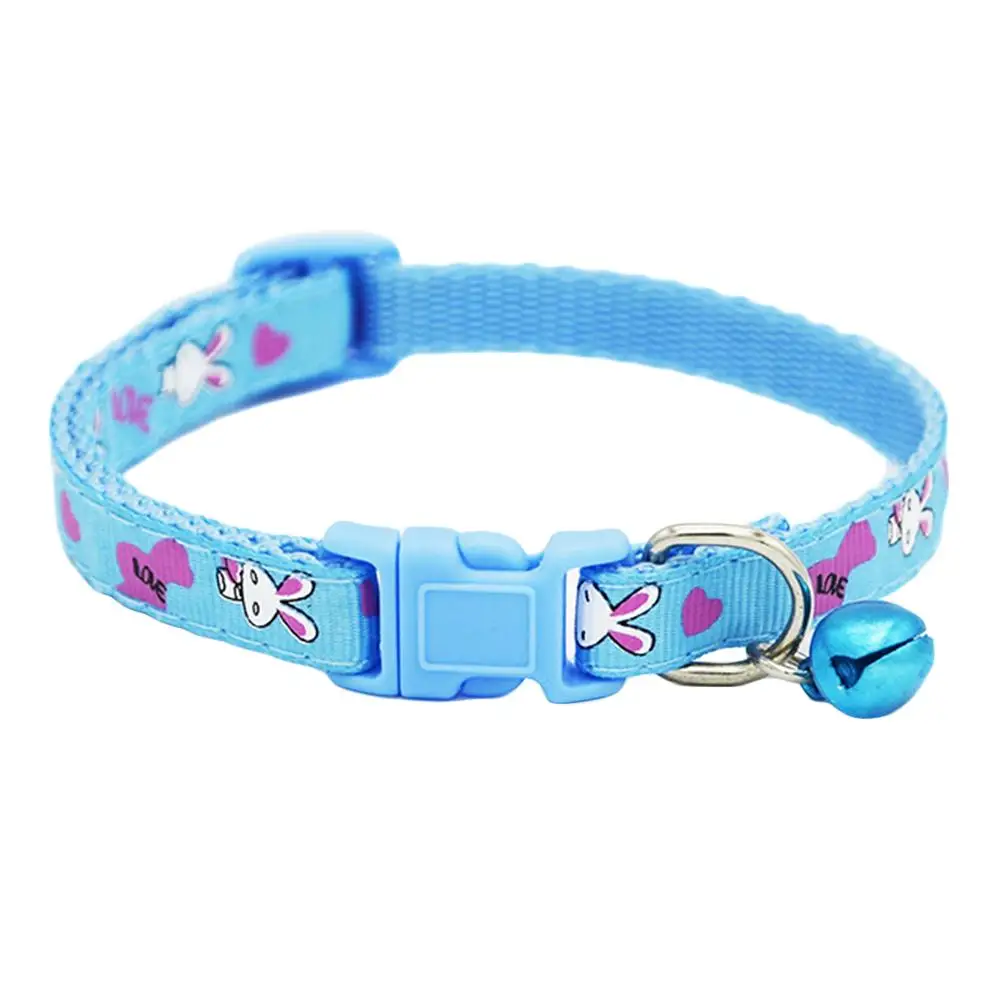 

Cute Cartoon Rabbit Printed Quick Release Buckle Cat Puppy Dog Collar Necklace Pet Collar